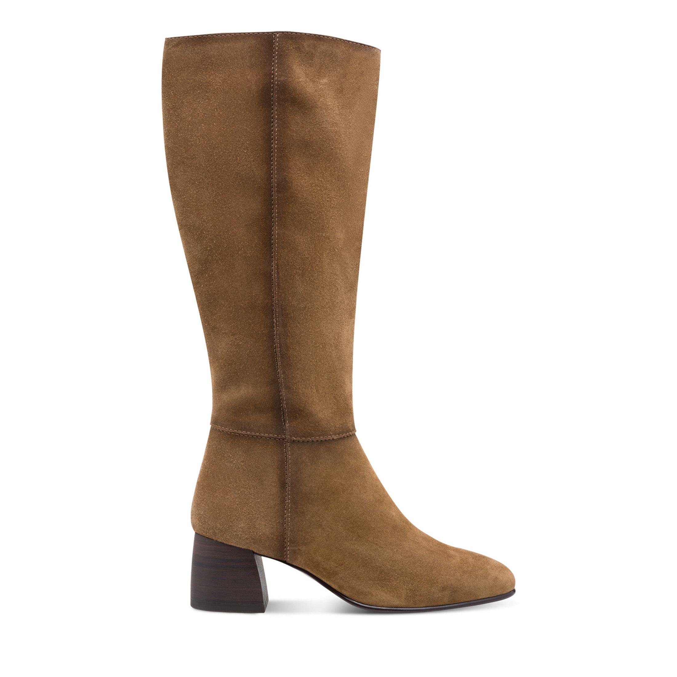 Tamaris Leather Knee High Heel Riding Boots by INFINITY LEATHER