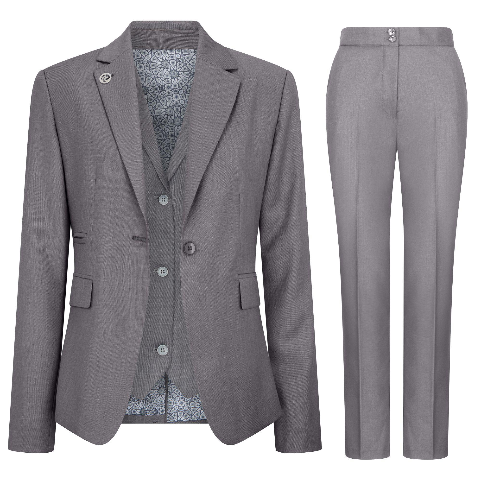 Women's 3 Piece Tailored Fit Plain Formal Office Suit by INFINITY LEATHER