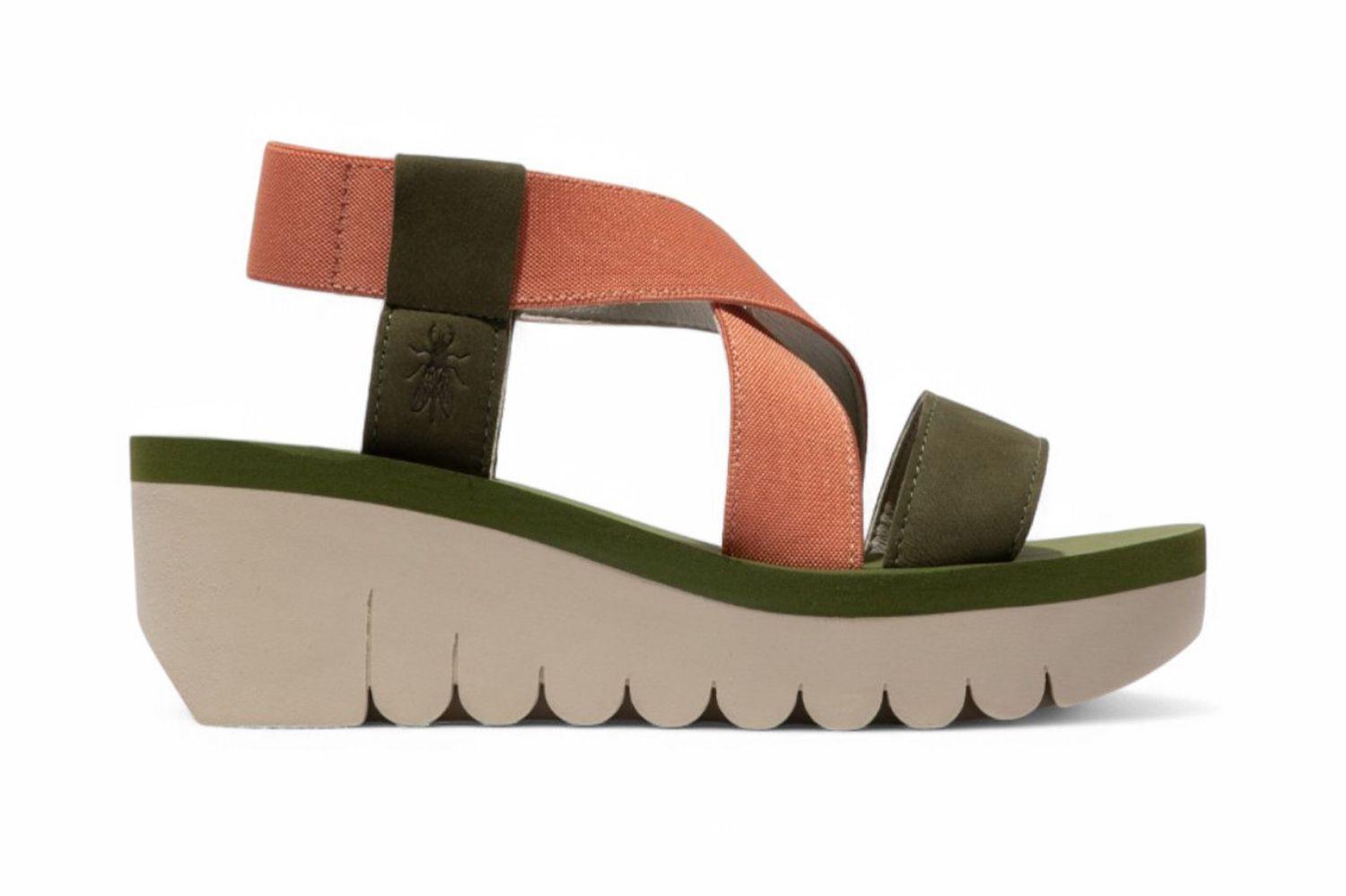 YABI922FLY Cupido Leather Sandals Espadrille Platform Wedges by INFINITY LEATHER