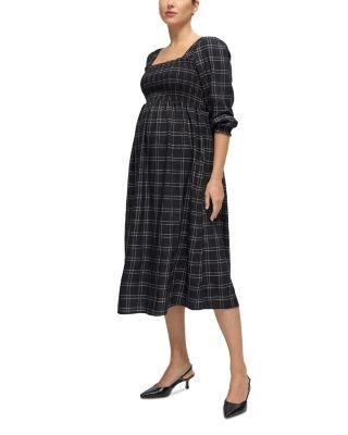 Breeze Checkered Maternity Dress by INGRID&ISABEL