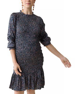 Smocked Maternity Dress by INGRID&ISABEL
