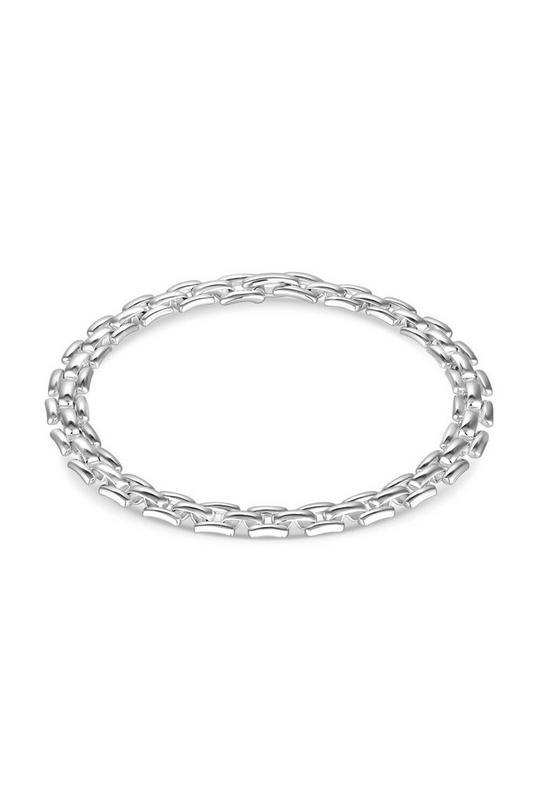 Silver Plated Recycled Gate Chain Bracelet - Gift Pouch by INICIO