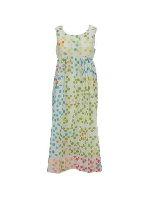 Bubble polka-dot midi dress by INJIRI