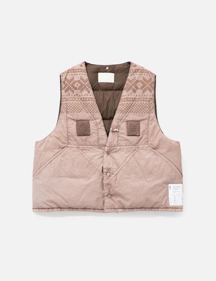 Hand Dyed Fishing Down Vest by INNAT