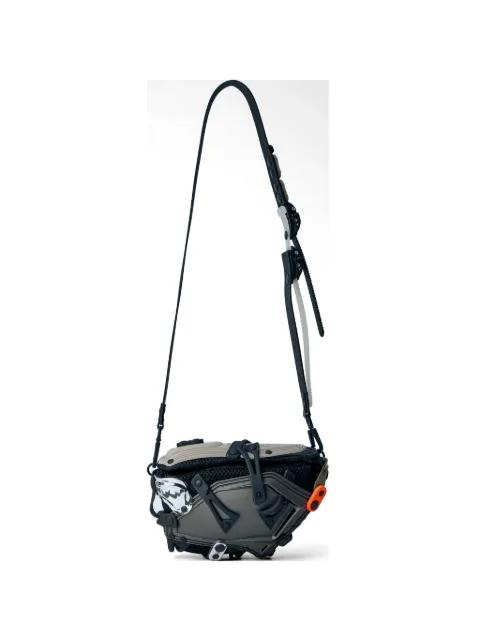 panelled mesh messenger bag by INNERRAUM