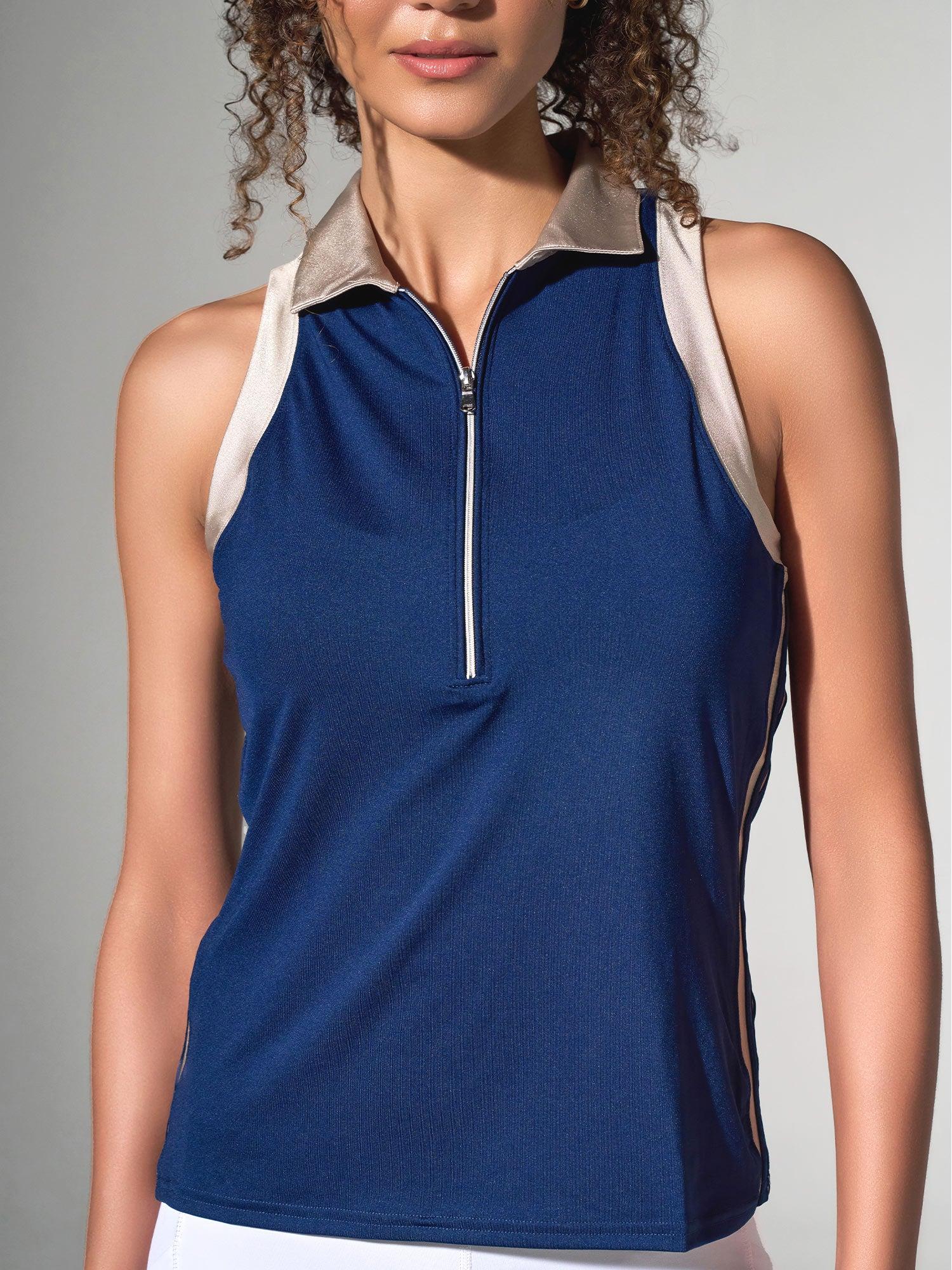 Ava Sleeveless Women's Golf & Tennis Polo Top by INPHORM