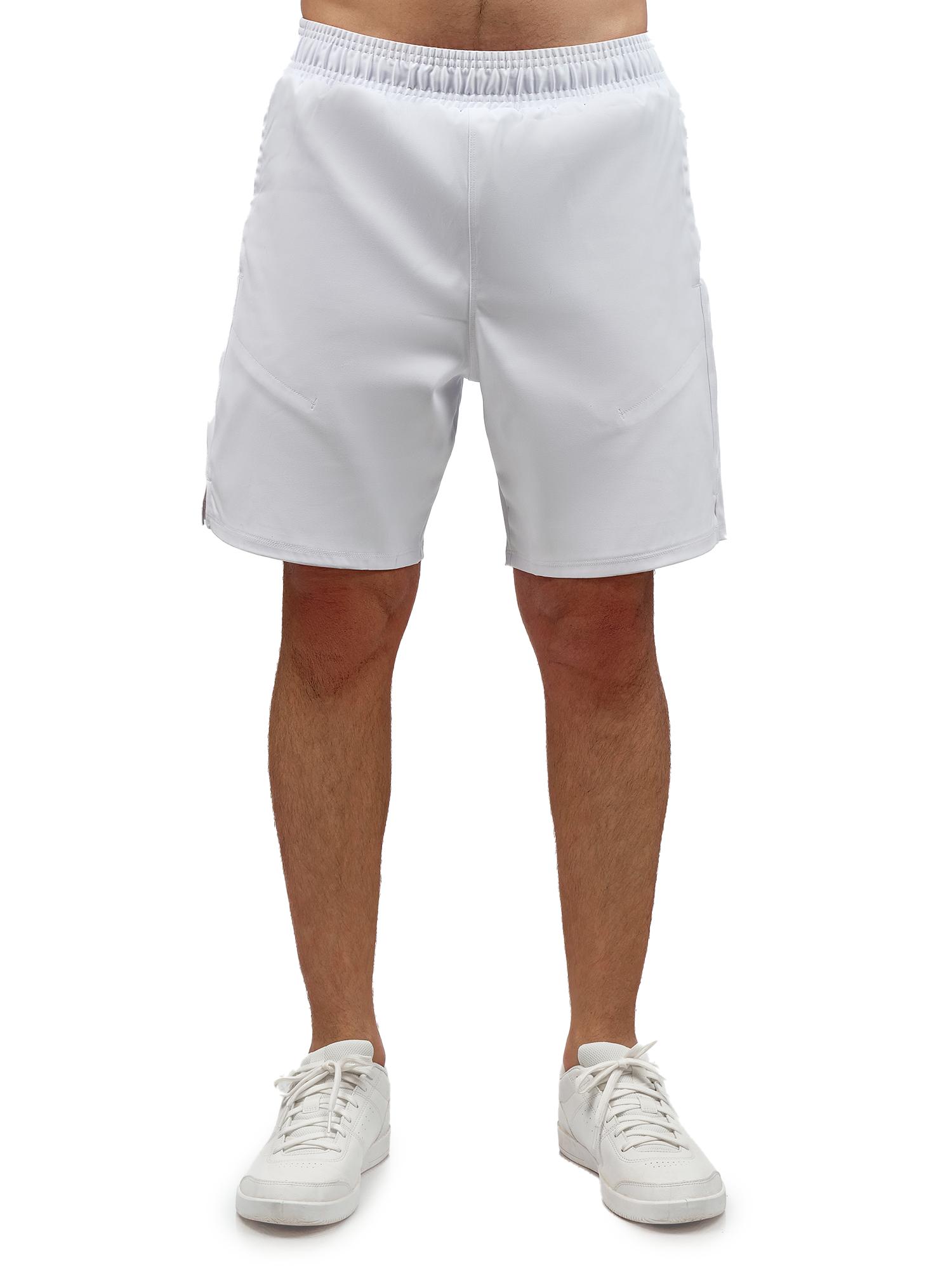 Men's Tennis Shorts with Pockets & UV Protection in White by INPHORM