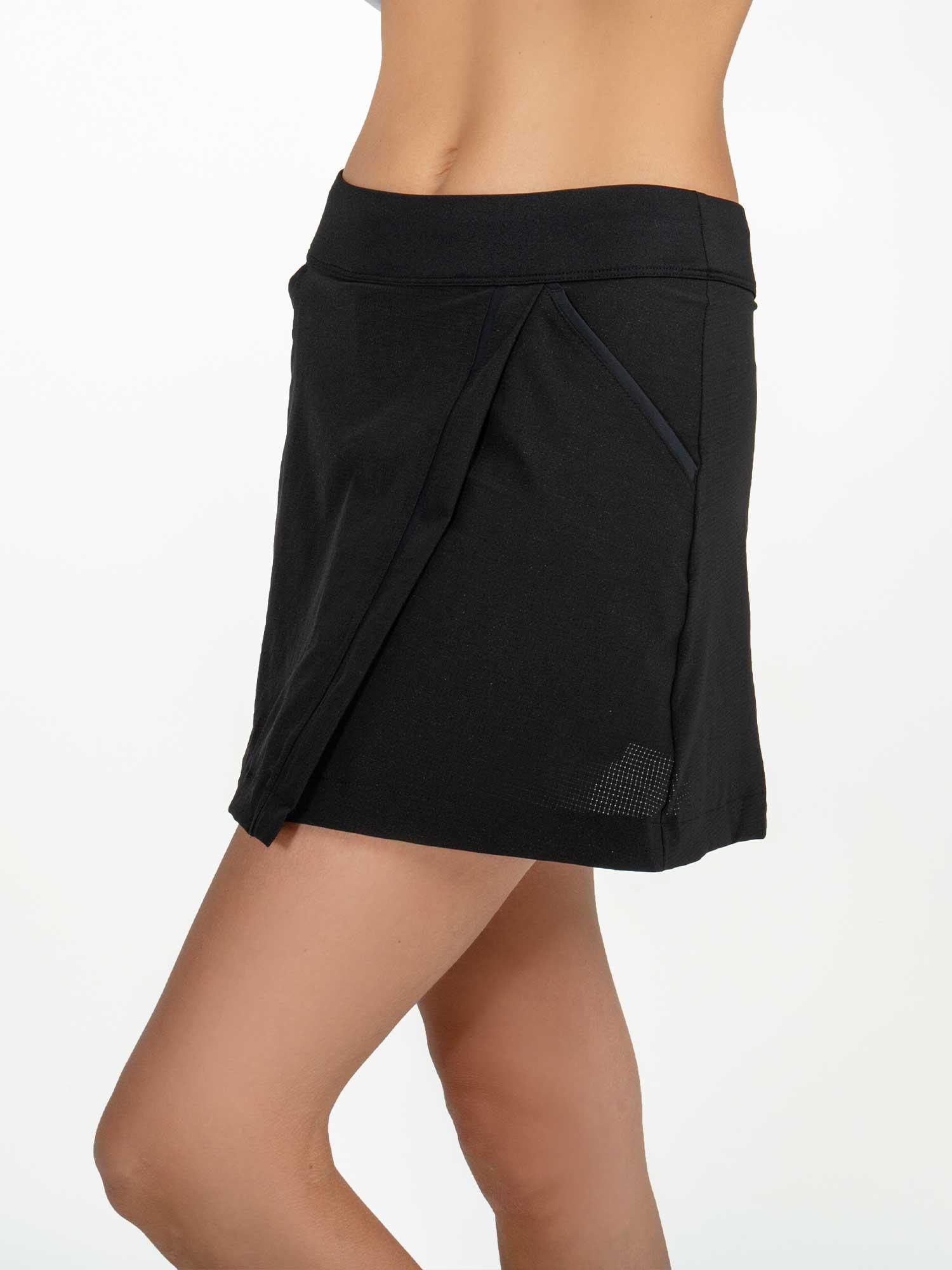 Women's 15" Wrap Tennis & Golf Skirt in Black by INPHORM