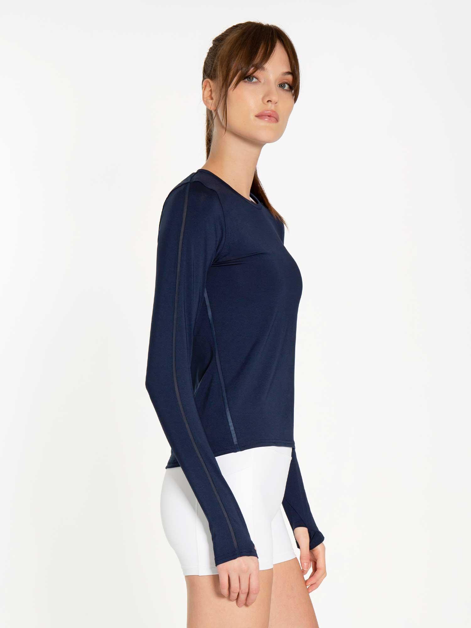 Women's Activewear Long Sleeve Crew Neck in Midnight by INPHORM