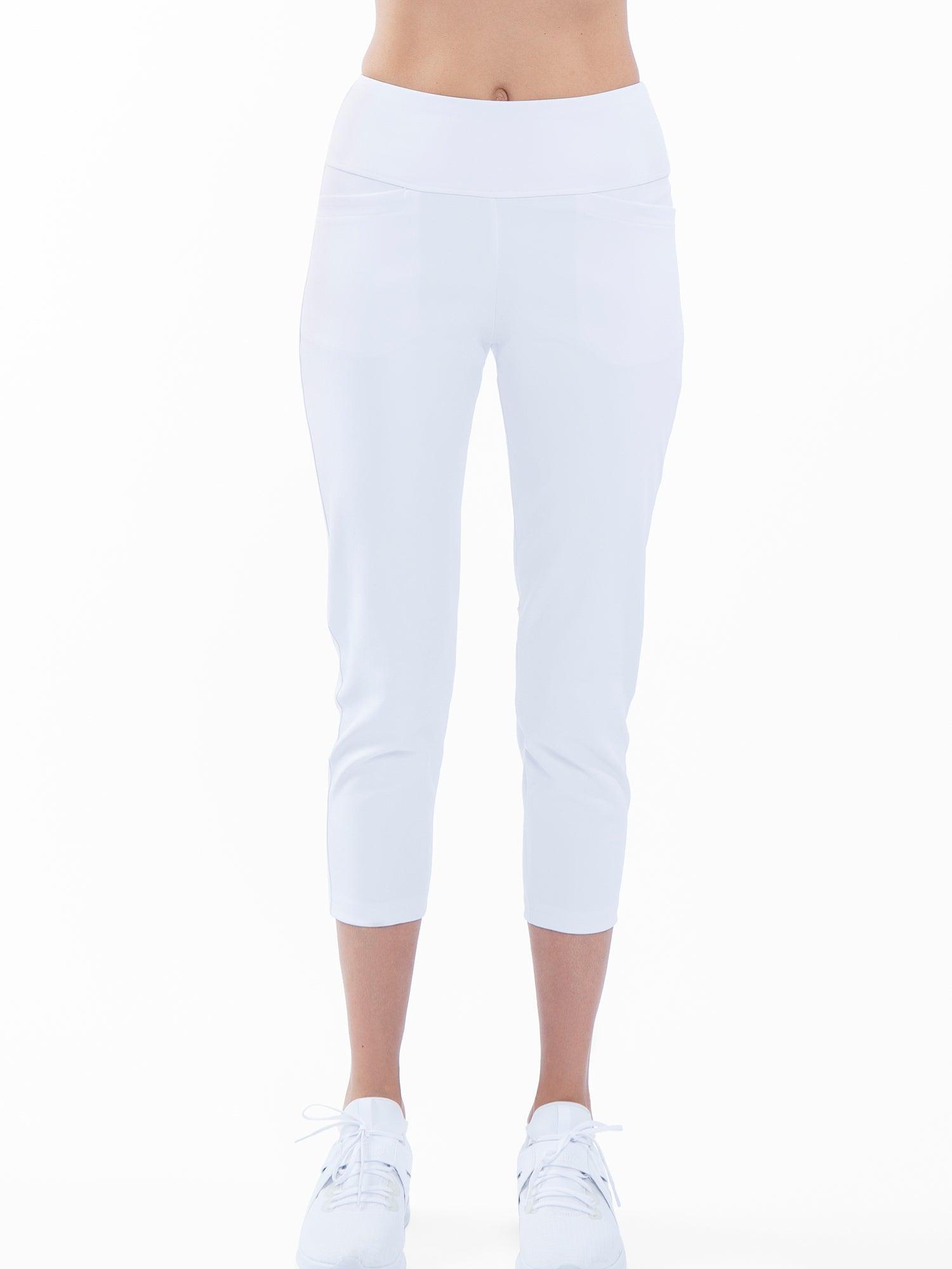 Women's Golf Pants 24" Capri in White by INPHORM