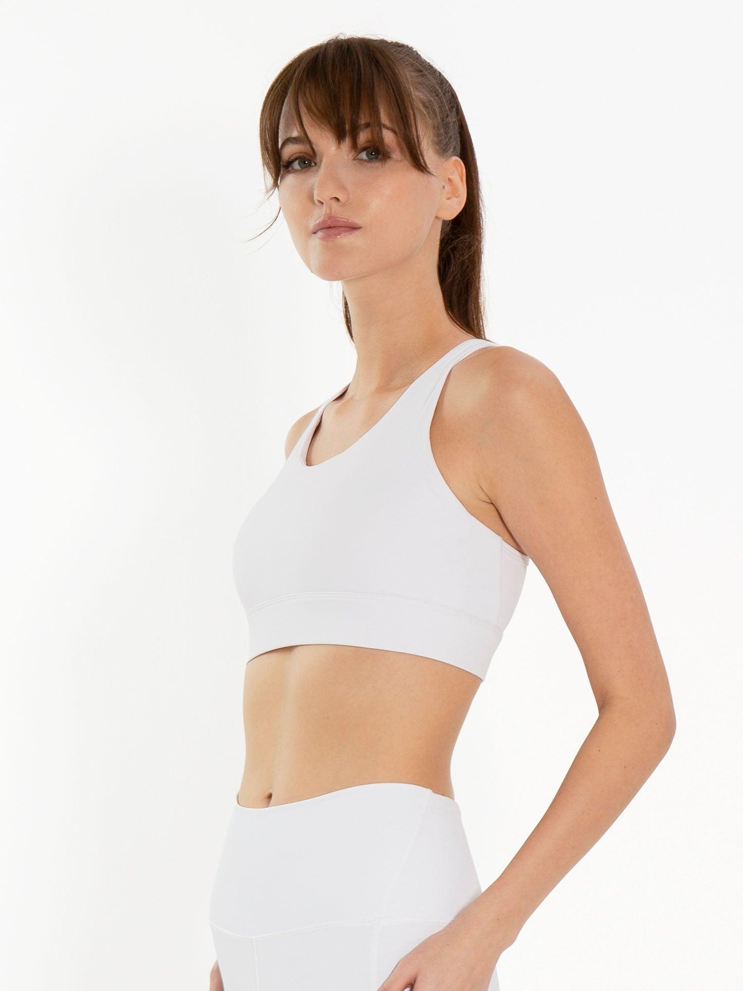 Women's Hight Impact Sports Bra in White by INPHORM