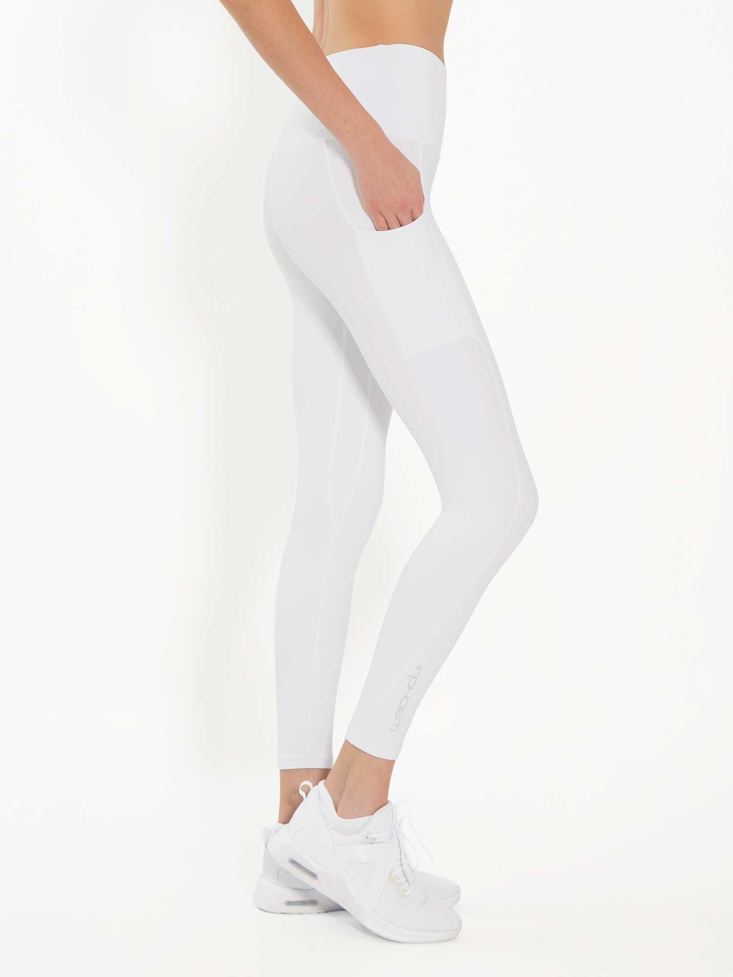 Women's Leggings in White for Tennis, Golf & Yoga by INPHORM