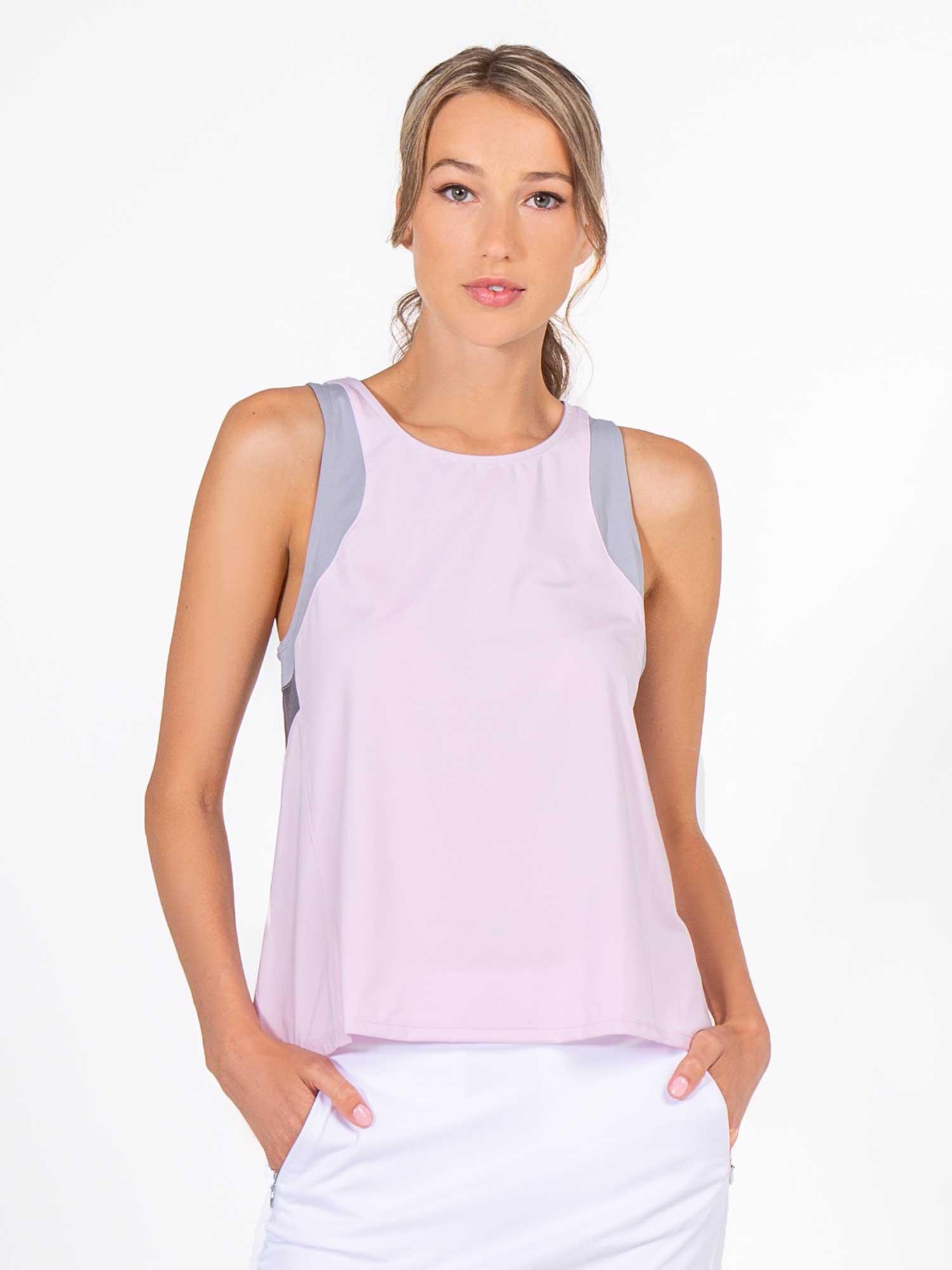 Women's Tennis Clothes Active Tank Ice Pink Combo by INPHORM