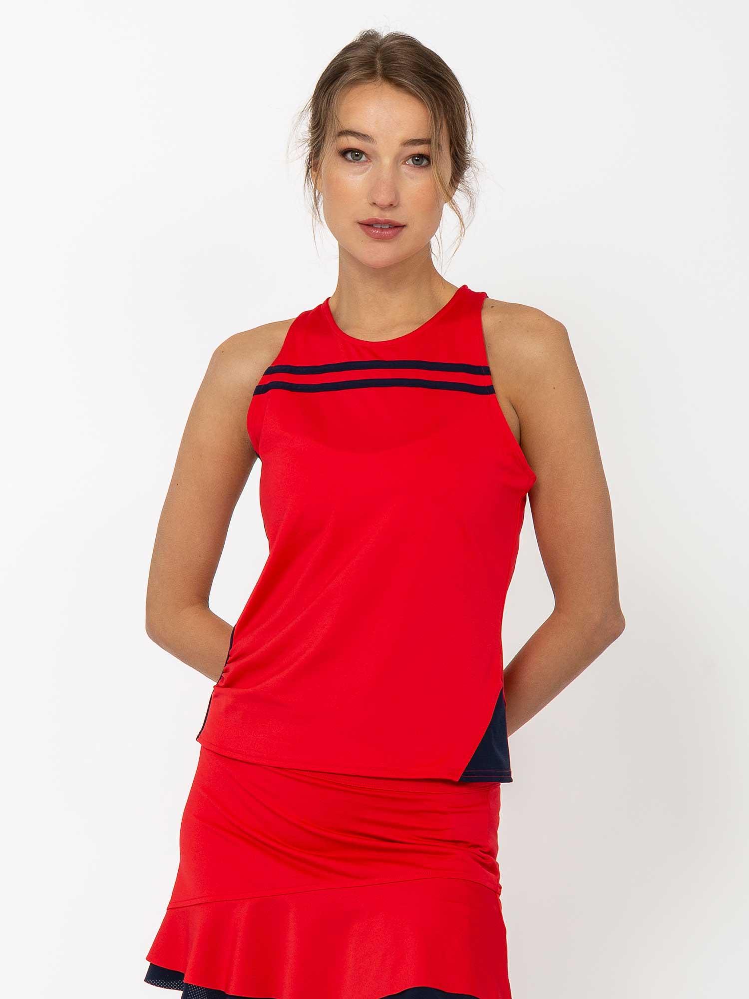 Women's Tennis Clothes Active Tank Top in Red by INPHORM