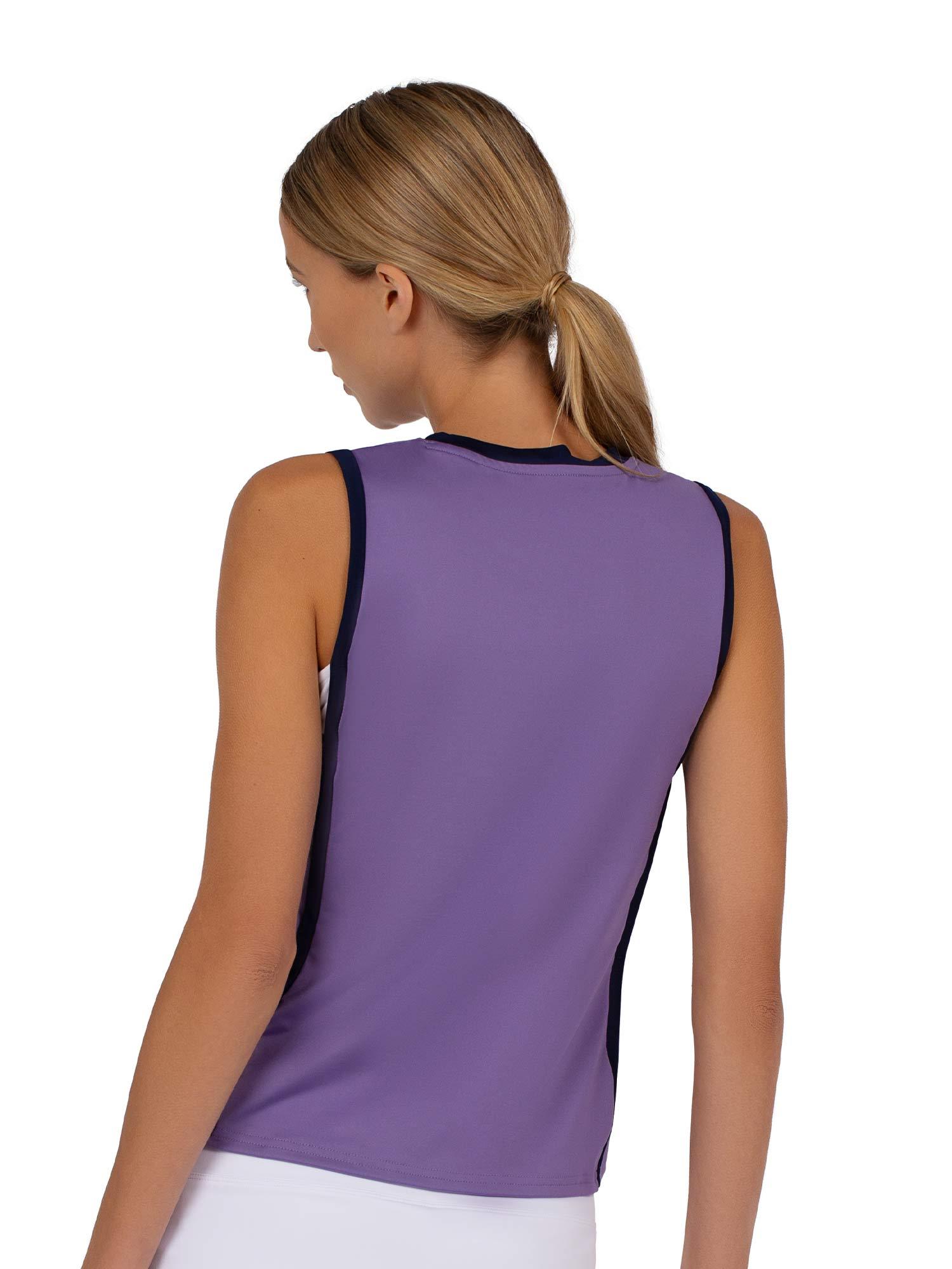 Women's Tennis Clothes Tank Top in Lavender / Ink by INPHORM
