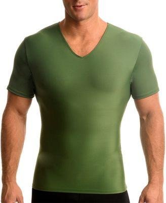 Men's Big & Tall Compression Activewear Short Sleeve V-Neck T-shirt by INSTASLIM