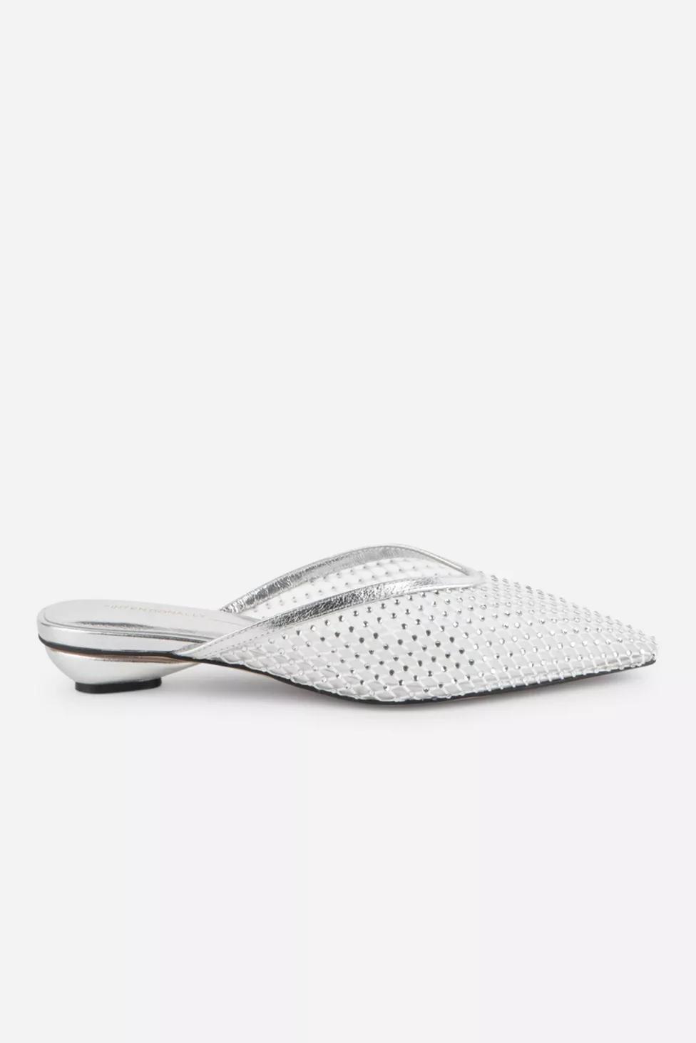 Intentionally Blank Bibi Rhinestone Mesh Mule by INTENTIONALLY BLANK