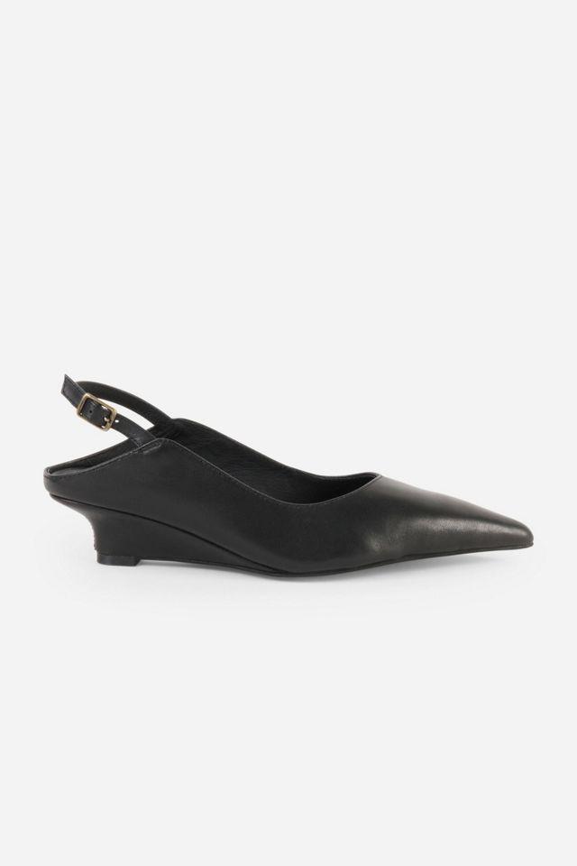 Intentionally Blank Lift Micro Wedge Slingback Heel by INTENTIONALLY BLANK