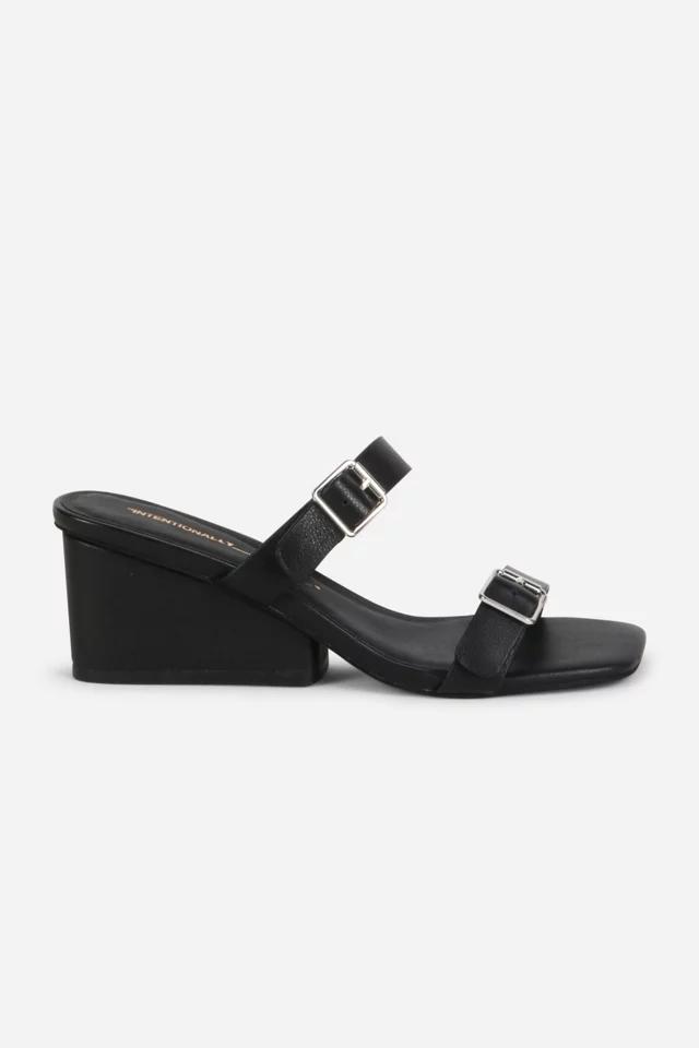 Intentionally Blank Surrender Leather Wedge Heel by INTENTIONALLY BLANK