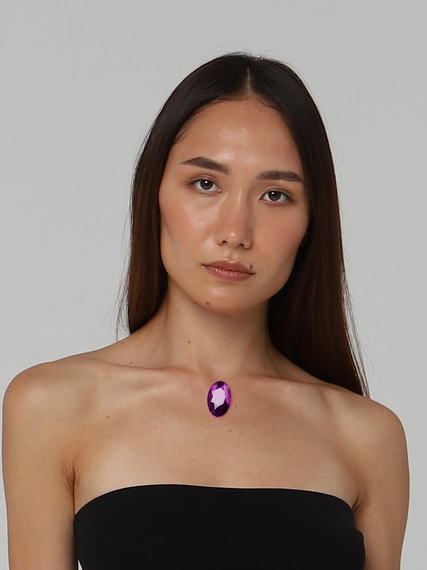 Body Jewels The Amethyst Oval Solitaire by INTERPRETATION.JEWELRY Body Jewels The Amethyst Oval Solitaire by INTERPRETATION.JEWELRY