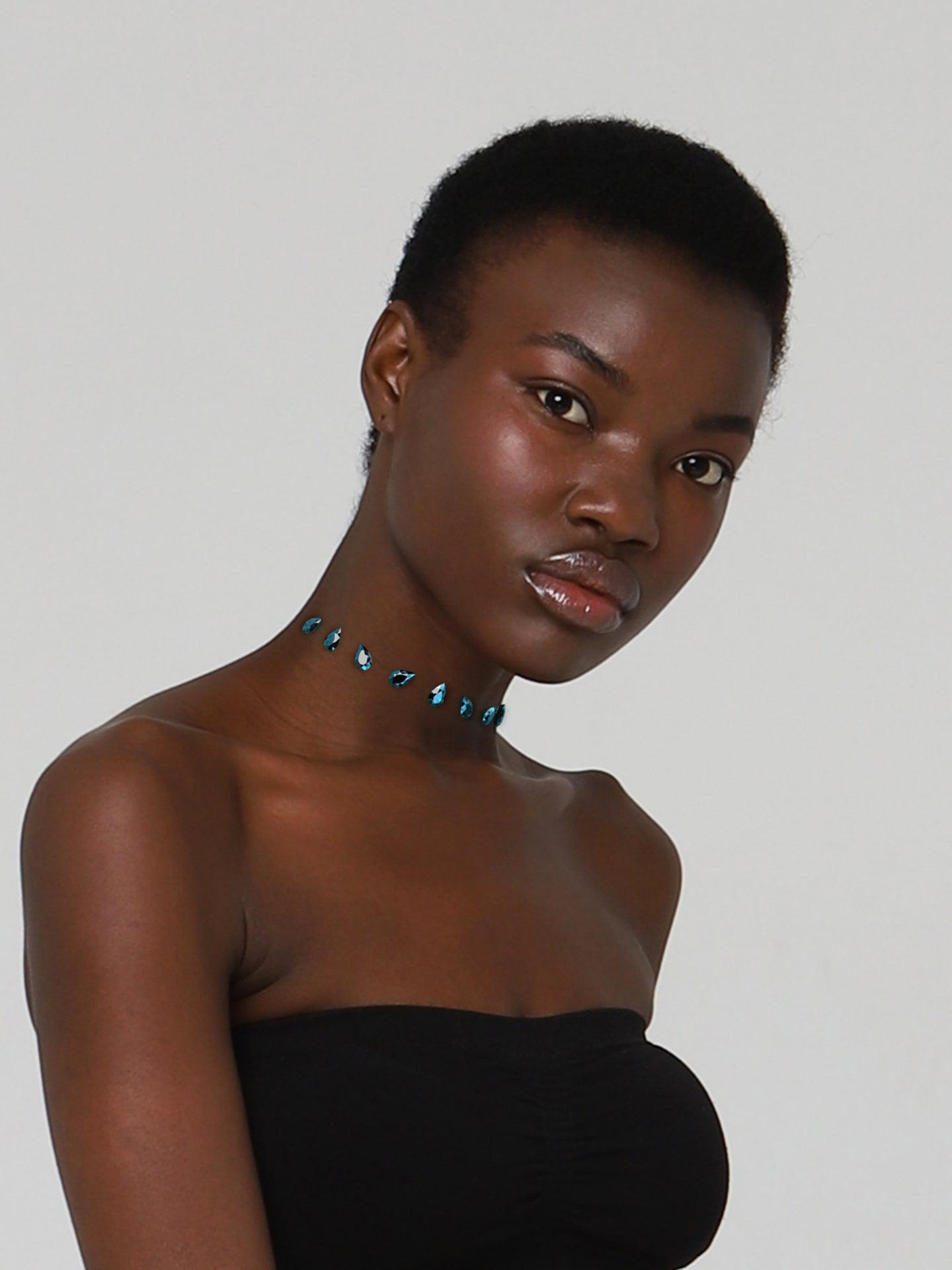 Body Jewels The Blue Topaz Choker by INTERPRETATION.JEWELRY Body Jewels The Blue Topaz Choker by INTERPRETATION.JEWELRY