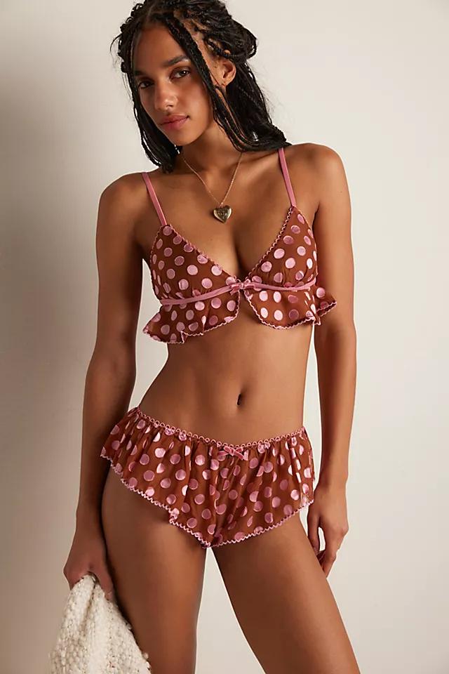 Frosted Dot Triangle Bralette by INTIMATELY