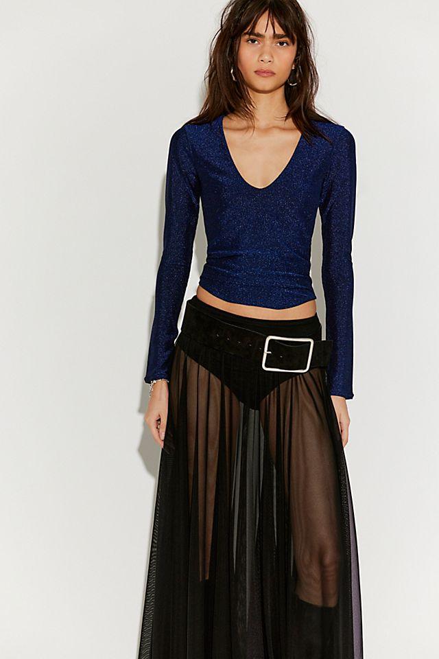 Shimmer Hour Lurex Layering Top by INTIMATELY