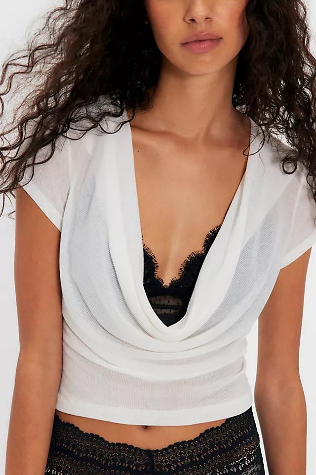 Air Sign Cowl-Neck Tee by INTIMATELY | FREE PEOPLE