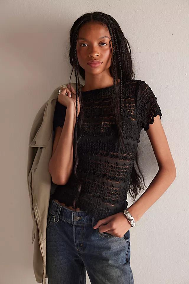 Angelina Lace Tee by INTIMATELY | FREE PEOPLE