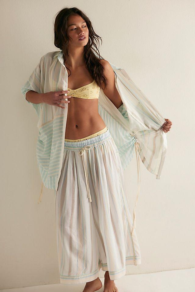 Enjoy the Stripe Lounge Shirt by INTIMATELY | FREE PEOPLE