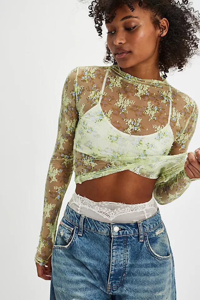 Lady Lux Printed Layering Top by INTIMATELY | FREE PEOPLE
