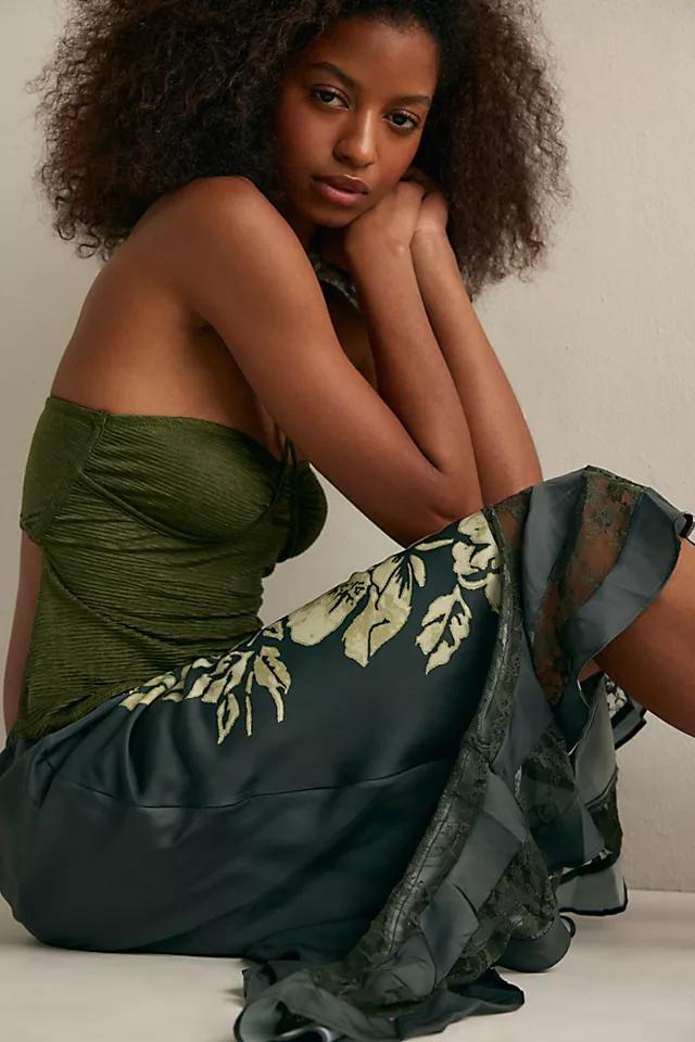 Long Lost Lover Printed Maxi Slip Skirt by INTIMATELY | FREE PEOPLE