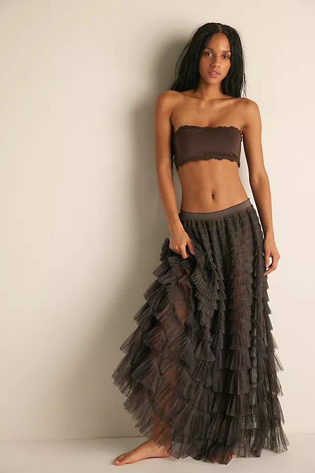 Return Of The Ruffle Maxi Slip Skirt by INTIMATELY | FREE PEOPLE