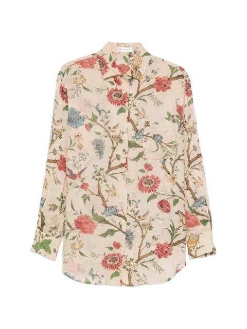 Morris Lapel floral long-sleeves shirt by INTO THE EAST