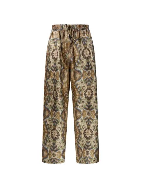 floral-print drawstring trousers by INTO THE EAST