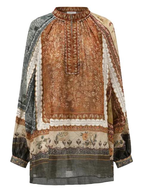 patchwork-motif top by INTO THE EAST