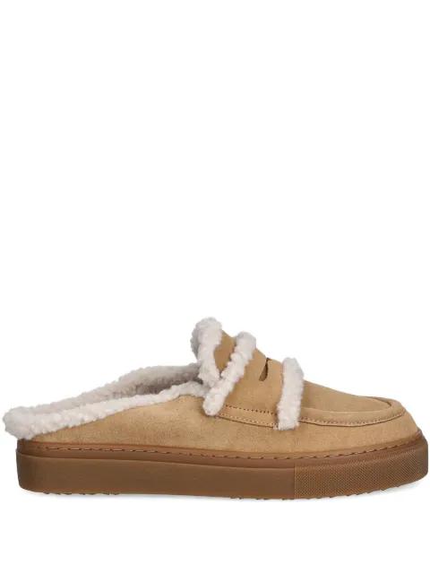 fleece trim slippers by INUIKII