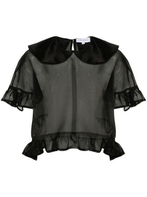 Dahlia semi-sheer blouse by IOANA CIOLACU
