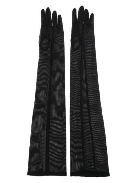 Ley elbow-length mesh gloves by IOANA CIOLACU