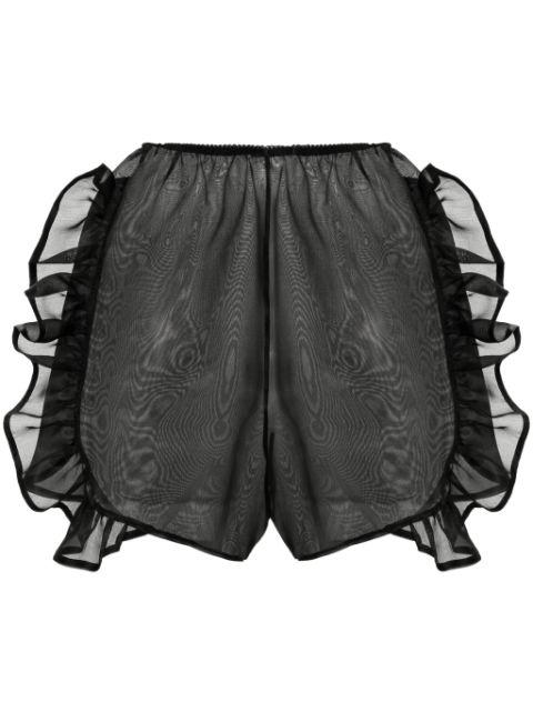 Peony ruffle-trim cotton shorts by IOANA CIOLACU