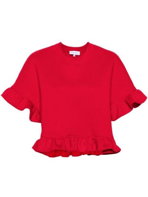 Peony ruffled jersey top by IOANA CIOLACU