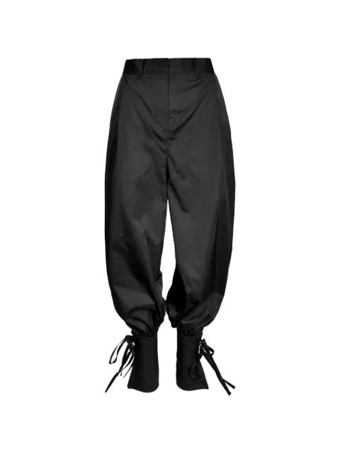 balloon-leg tie-fastening trousers by IOANA CIOLACU
