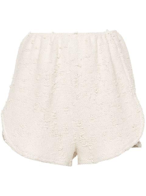 distressed-effect knitted shorts by IOANA CIOLACU