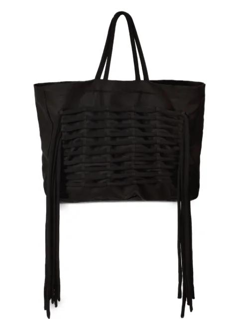 large fringed tote bag by IOANA CIOLACU