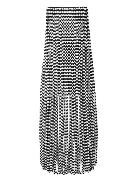 striped fringed dress by IOANA CIOLACU