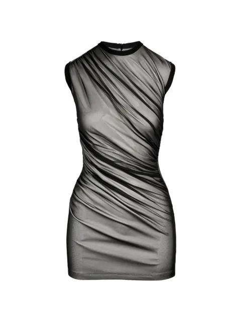 swirl ruched mini dress by IOANA CIOLACU