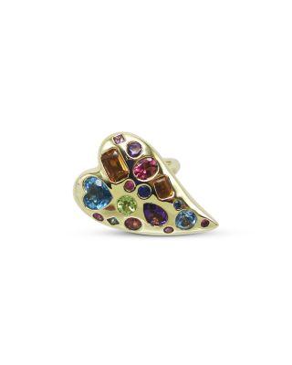 18K Yellow Gold Rock Candy Multi Gemstone Mixed Cut Medium Valentina Ring by IPPOLITA