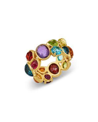 18K Yellow Gold Rock Candy&reg; Multi Stone Mixed Cut Bezel Statement Ring - Exclusive by IPPOLITA