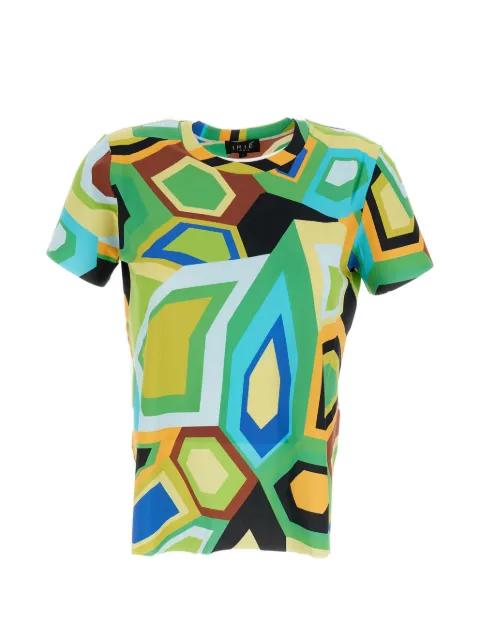 geometric print T-shirt by IRIE'