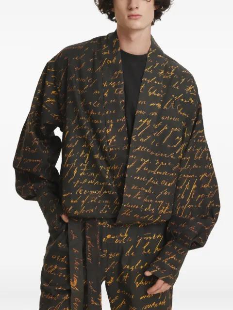 Writings balloon-sleeve jacket by IRINA VOINEA